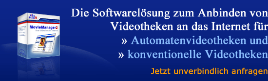 Die Softwarelösung zum Anbinden von Videotheken an das Internet für Automatenvideotheken und konventionellen Videotheken.